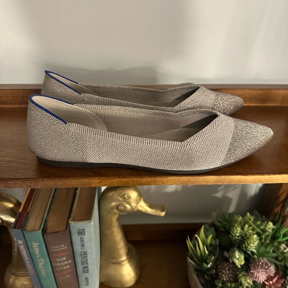 Rothy's Gray Sparkle Women's Flats